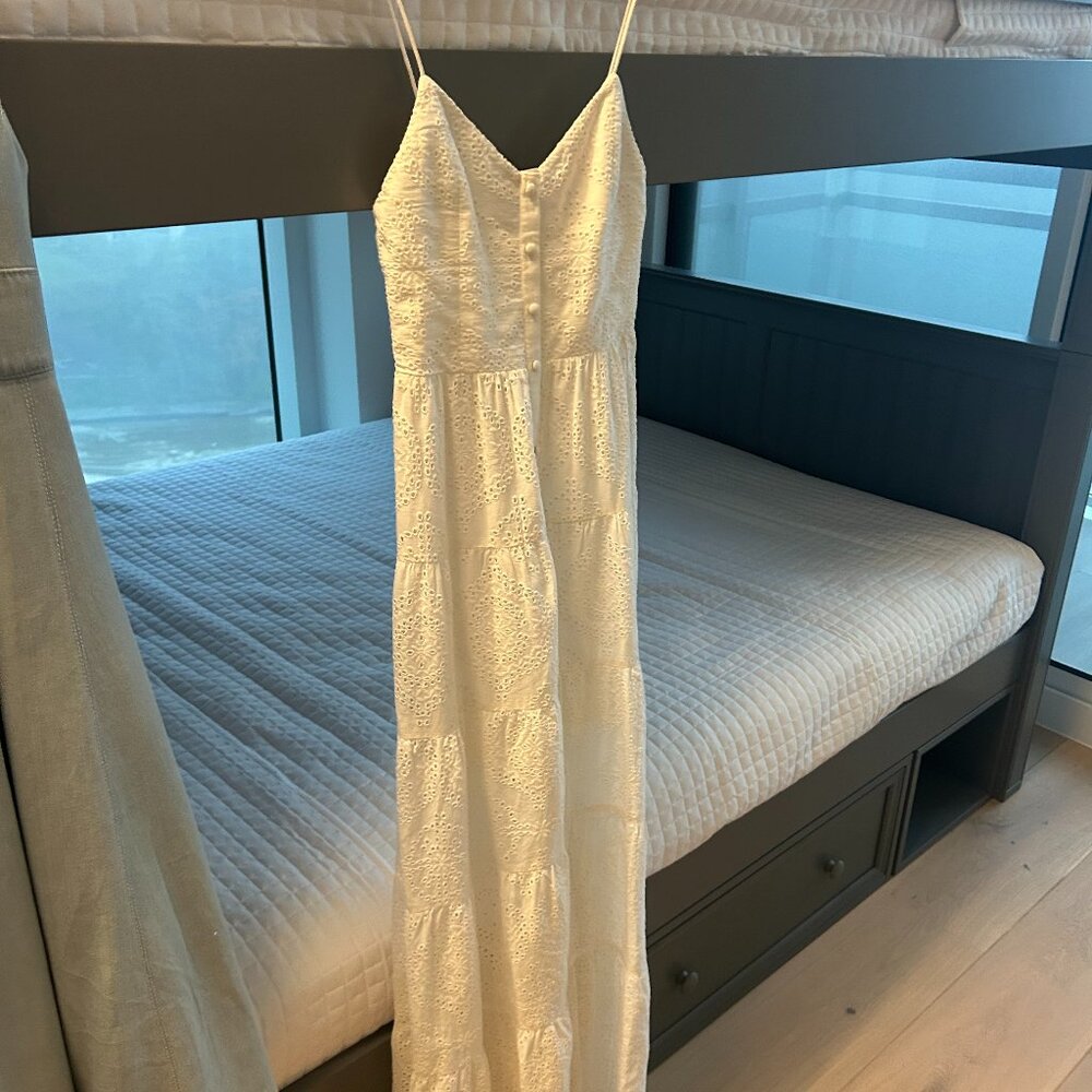 long white Alice and Olivia dress